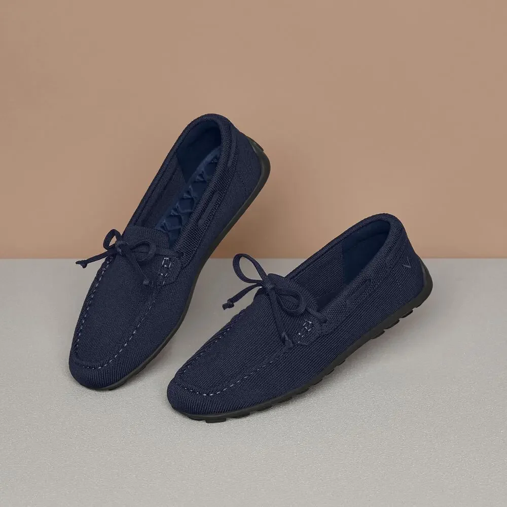 Vivaia Jackie Driving Loafers Navy Old Money Minimalist Casual Comfort 10.5